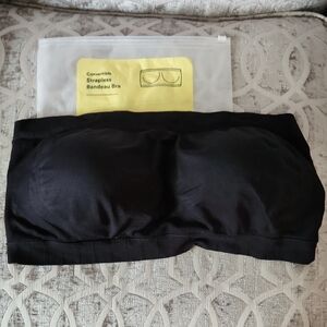 Convertible Strapless Black Bandeau Bra
